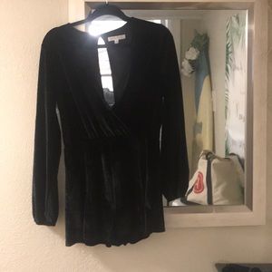 Velvet black romper